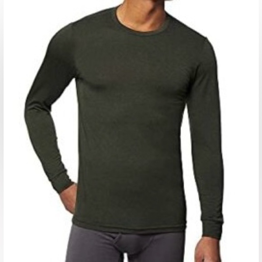 32 Degrees Men’s Cozy Heat Scoop-Neck Top Rain Forest XL